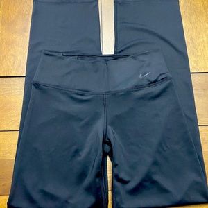 Nike Womens Dri Fit Yoga Gym Workout Black Pants L